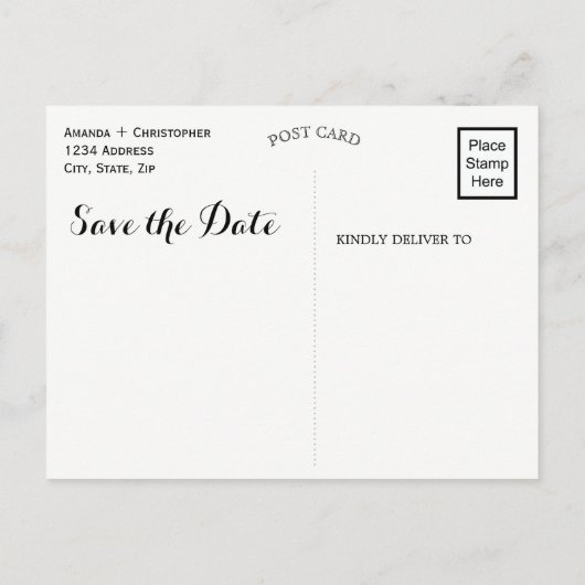 Waterverf Pastel Floral | Briefkaart Datum opslaan (Achterkant)