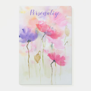 Waterverf Pastel Floral Post-it® Notes