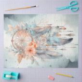 Waterverf pastel groene perzik blush dreamcatcher tissuepapier (Craft)