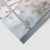 Waterverf pastel groene perzik blush witte bloemen tissuepapier (Detail)