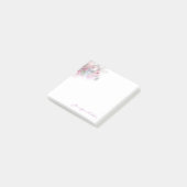 Waterverf Pastel Kleur Rozen Hand Script Sjabloon Post-it® Notes (Schuin)