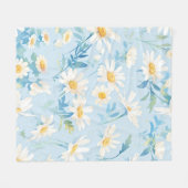 Waterverf pastel madeliefjes fleece deken (Voorkant (Horizontaal))