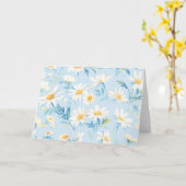 Waterverf pastel madeliefjes kaart (Gele Bloem)