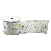 Waterverf Pastel Peonies Gold Glitter Pattern Lint (Spoel)