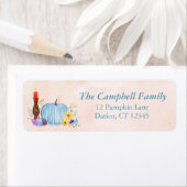 Waterverf Pastel Pompoen, Herfst Terugkeer Adres Etiket (Insitu)