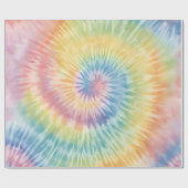 Waterverf Pastel Rainbow Tie Dye Cadeaupapier (Vlak)