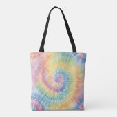 Waterverf Pastel Rainbow Tie Dye Draagtas (Achterkant)