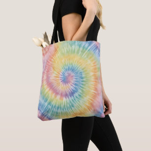 Waterverf Pastel Rainbow Tie Dye Draagtas