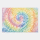 Waterverf Pastel Rainbow Tie Dye Inpakpapier Vel (Voorkant 3)