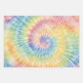 Waterverf Pastel Rainbow Tie Dye Inpakpapier Vel (Voorkant)