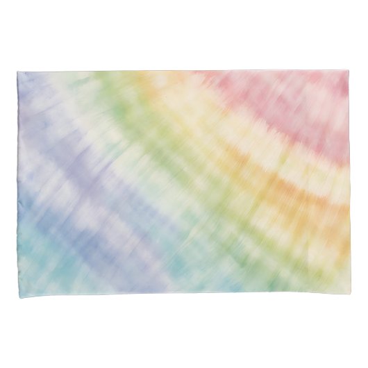 Waterverf Pastel Rainbow Tie Dye Kussensloop (Voorkant-Rechts)