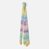 Waterverf Pastel Rainbow Tie Dye Stropdas (Achterkant)