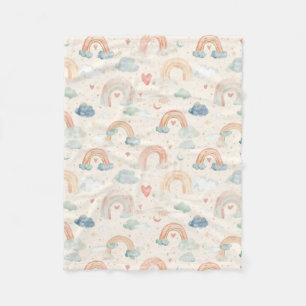 Waterverf Pastel Regenboog Babydeken Fleece Deken