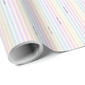 Waterverf Pastel Regenboog Stripe Cadeaupapier (Rol Hoek)