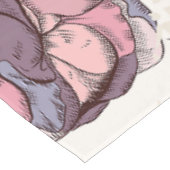 Waterverf Pastel Roze vogels en bloemen Tafelkleed (Gekanteld)
