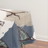 Waterverf Pastel Roze vogels en bloemen Tafelkleed (Voorbeeld)