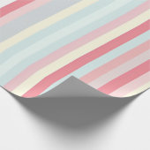 Waterverf Pastel Roze Xmas Candy Cane Pattern Cadeaupapier (Hoek)