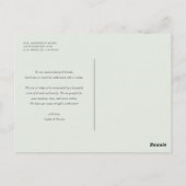 Waterverf pastel vetplanten bruiloft dank u briefkaart (Achterkant)