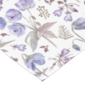 Waterverf Pastel Violet Flowers Tuin Tafelkleed (Gekanteld)