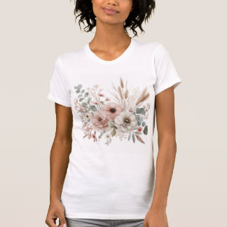 Waterverf pastelbloemen in Snoep Land T-shirt