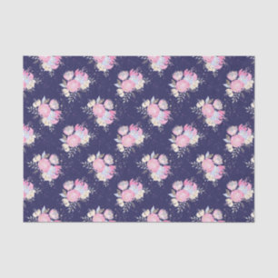 Waterverf pastelbloemen met glitteraccenten tissuepapier