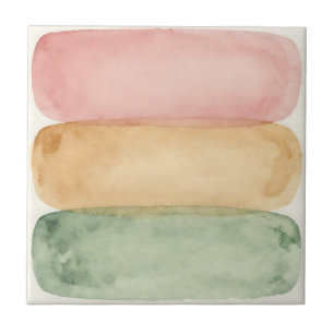 Waterverf Pastelkleur Bloklagen Tegeltje