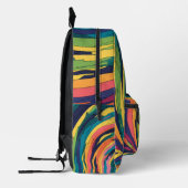 Waterverf pastelkleurige regenboog Bedrukte Rugzak (Links)