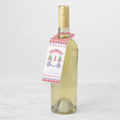 Waterverf Patriottische Amerikaanse vlag Topiary C Flessenhanger (Schuin)