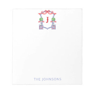 Waterverf Patriottische Amerikaanse vlag Topiary C Notitieblok