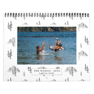 Waterverf patronen   Aangepaste agenda voor foto's Kalender