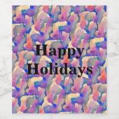 Waterverf Patroon Aangepaste wijnlabels Wijn Etiket (Enkel label)