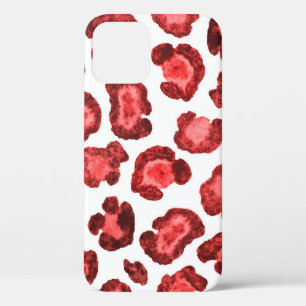 Waterverf patroon illustratie luipaard huid. Uitsl iPhone 12 Hoesje