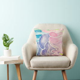 Waterverf/ Patroon/ Licht/ Pastel/ Slaapkamer Deco Kussen