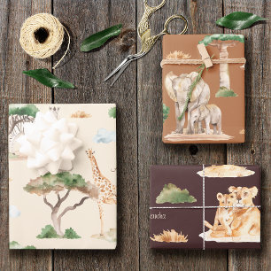 Waterverf - Patroon voor mamma en baby ' s Inpakpapier Vel