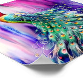 waterverf pauw poster (Hoek)