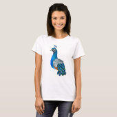 Waterverf pauw t-shirt (Voorkant volledig)