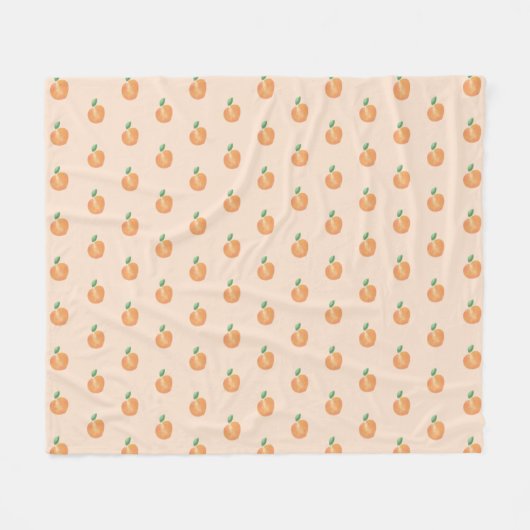 Waterverf Peach Baby Blanket Fleece Deken (Voorkant (Horizontaal))