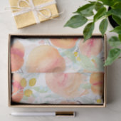 Waterverf Peach Florals Patroonpapier Tissuepapier (Geschenk)