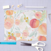Waterverf Peach Florals Patroonpapier Tissuepapier (Craft)