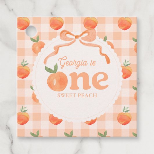 Waterverf Peach Party voor Label (Voorkant)