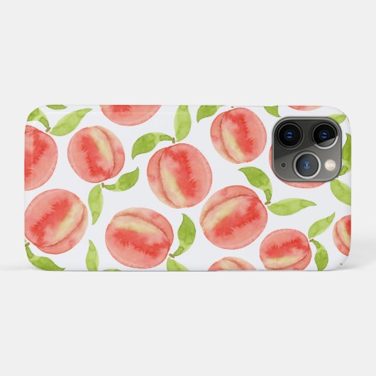Waterverf Peach Patroon Case-Mate iPhone Case (Achterkant (horizontaal))