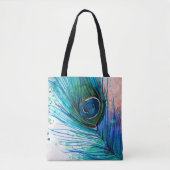 Waterverf Peacock-Canvas tas (Voorkant)