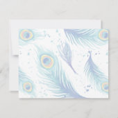 Waterverf Peacock Feather Notitiekaartje (Achterkant)