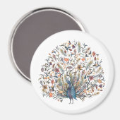 Waterverf Peacock Magneet (Voorkant / Achterkant)