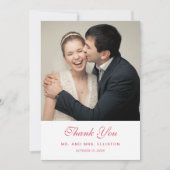 Waterverf Peacock & Red Floral | Dank u wel Bedankkaart (Voorkant)