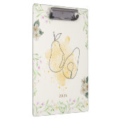 Waterverf Pear Floral Garden Klembord (Rechts)