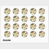 Waterverf Pear Patchwork Pattern Design Ronde Sticker (Vel)