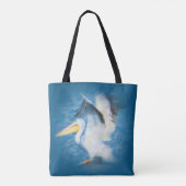 waterverf pelicaan 17 all-over tas (Achterkant)