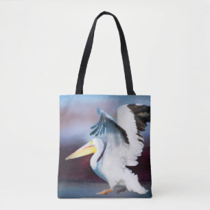 waterverf pelicaan 18 all-over tas