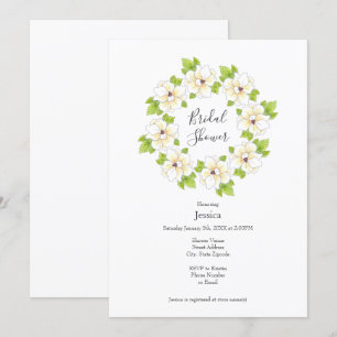 Waterverf, pen en inkt Magnolia Wreator Kaart